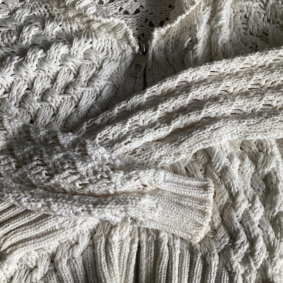 MISS SIXTY COTTON ACRYLIC LOOSELY WOVEN KNIT FULL ZIP CARDIGAN SIZE LARGE - Picture 8 of 12